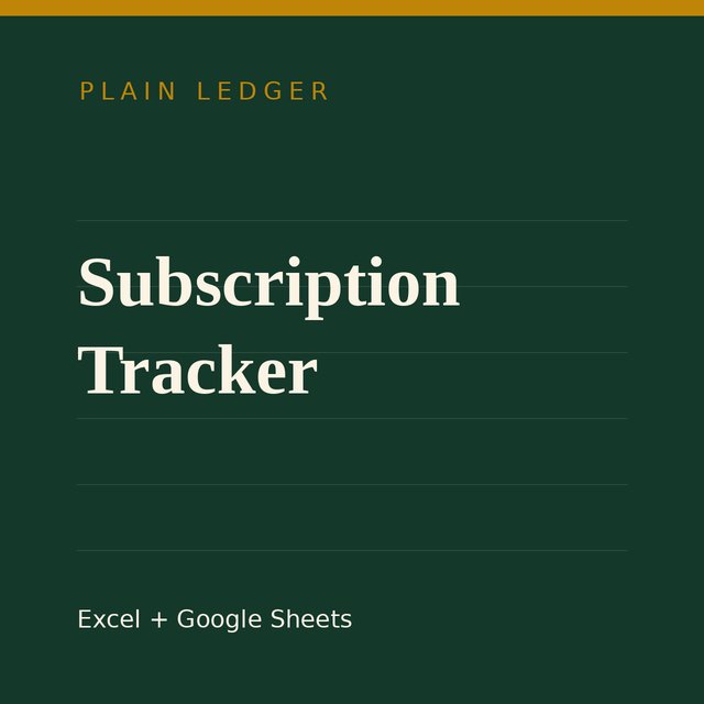 Subscription Tracker spreadsheet template